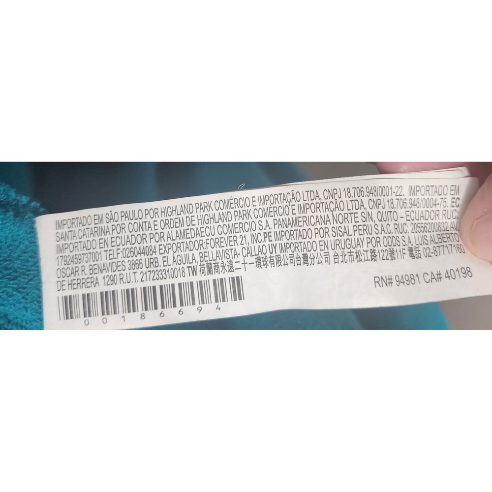 Forever 21 Teal‎ Blue Zip Up Hoodie Sweatshirt Womens Medium - Picture 5 of 9